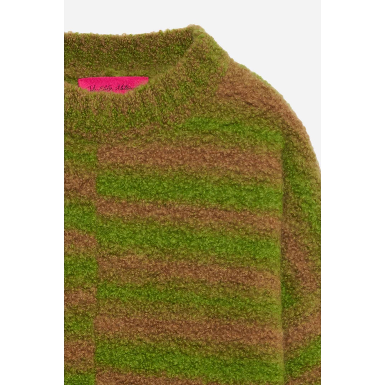 The Elder Statesman Rover Boucle Pullover Astro Gradient Green Brown M Nwt — image 4 of 8